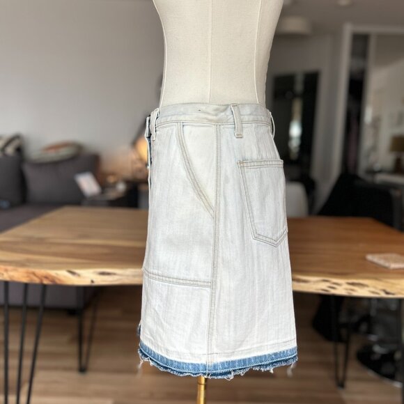 Current/Elliott The Naval Denim Released Hem Skirt Size 27/0 - Picture 3 of 7